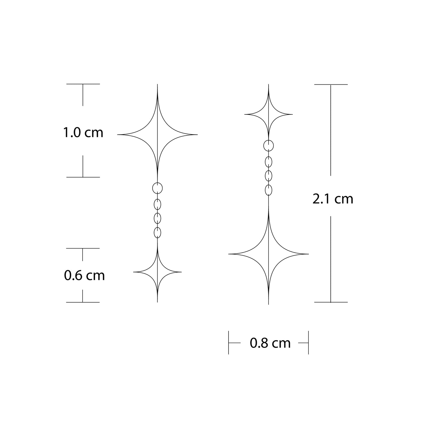 Stellar Drop Earrings - IV - Silver