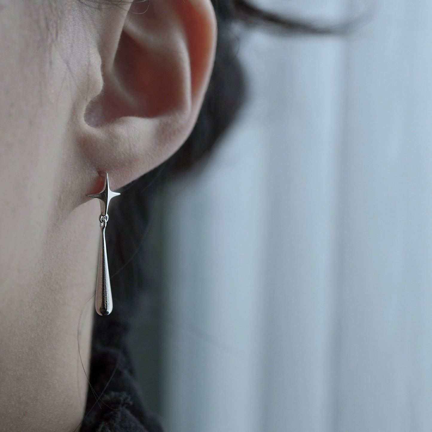 Stella Drop Earrings - II - Silver