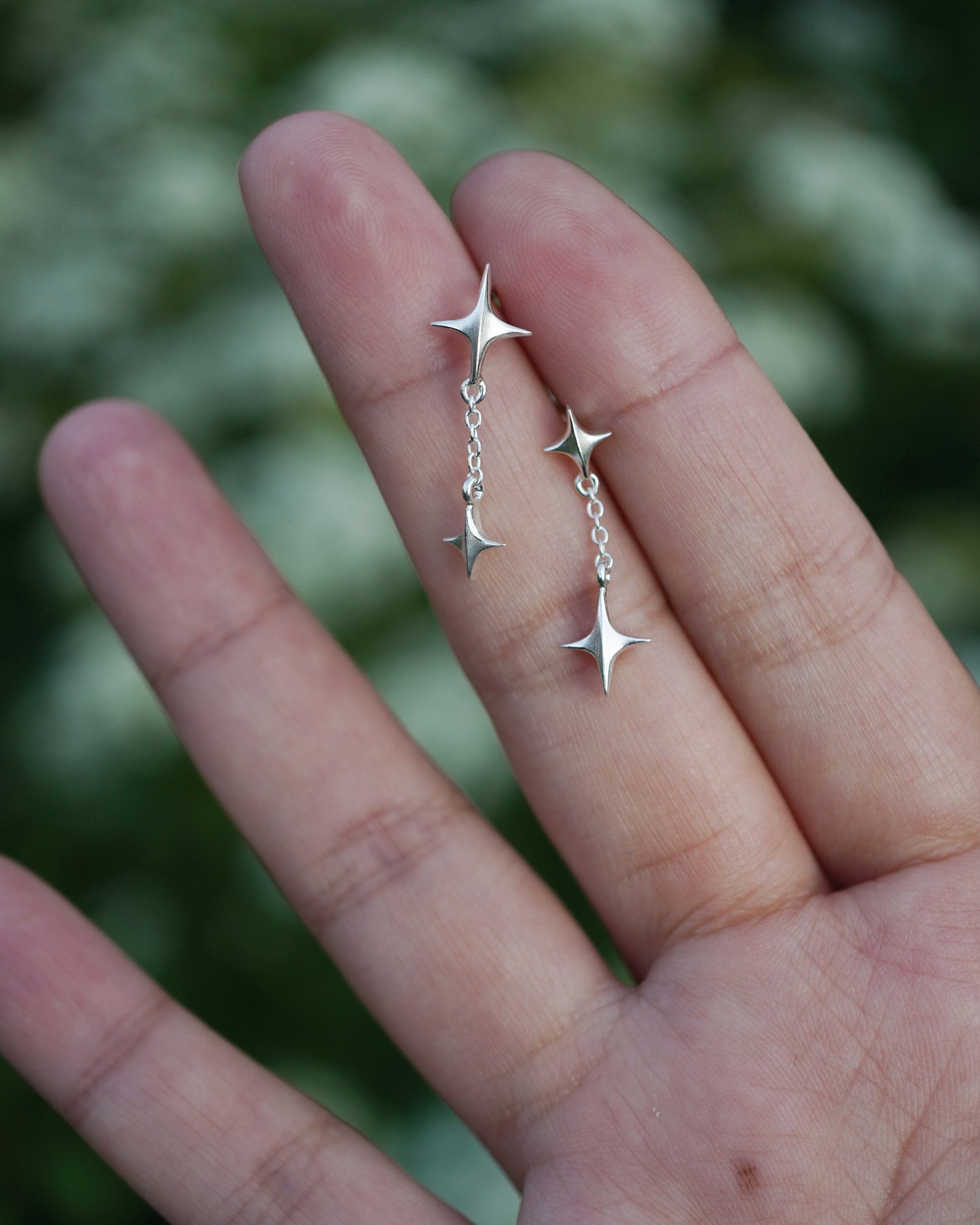 Stellar Drop Earrings - IV - Silver