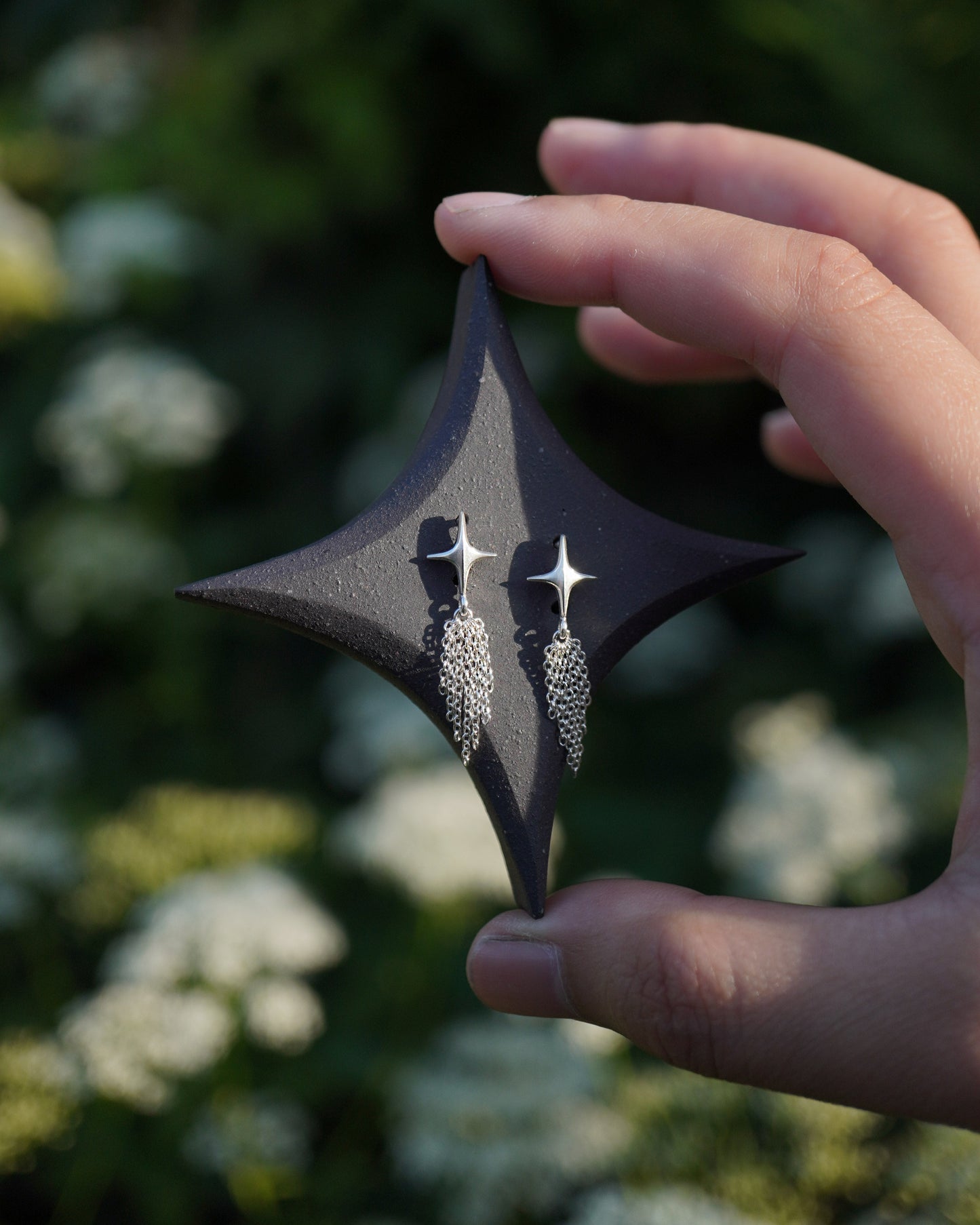 Stellar Drop Earrings - Comet - Silver