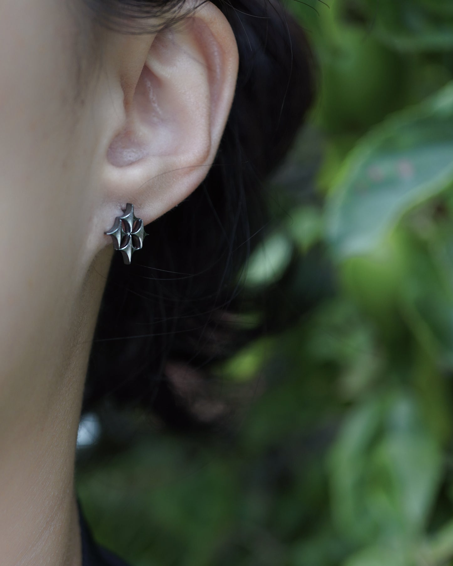 Stellar Stud earrings - Nova - Oxidised Silver
