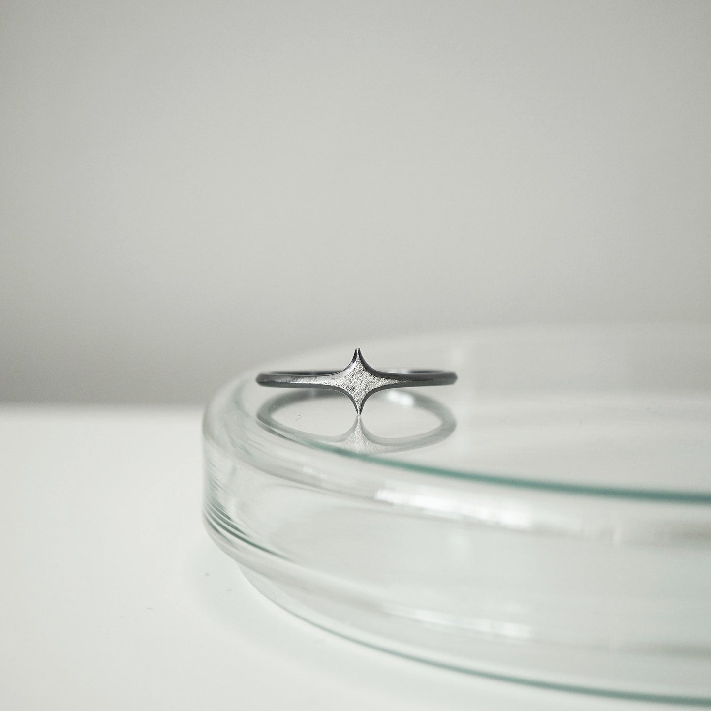 Stella Ring - Flat Brushed Oxidised Silver