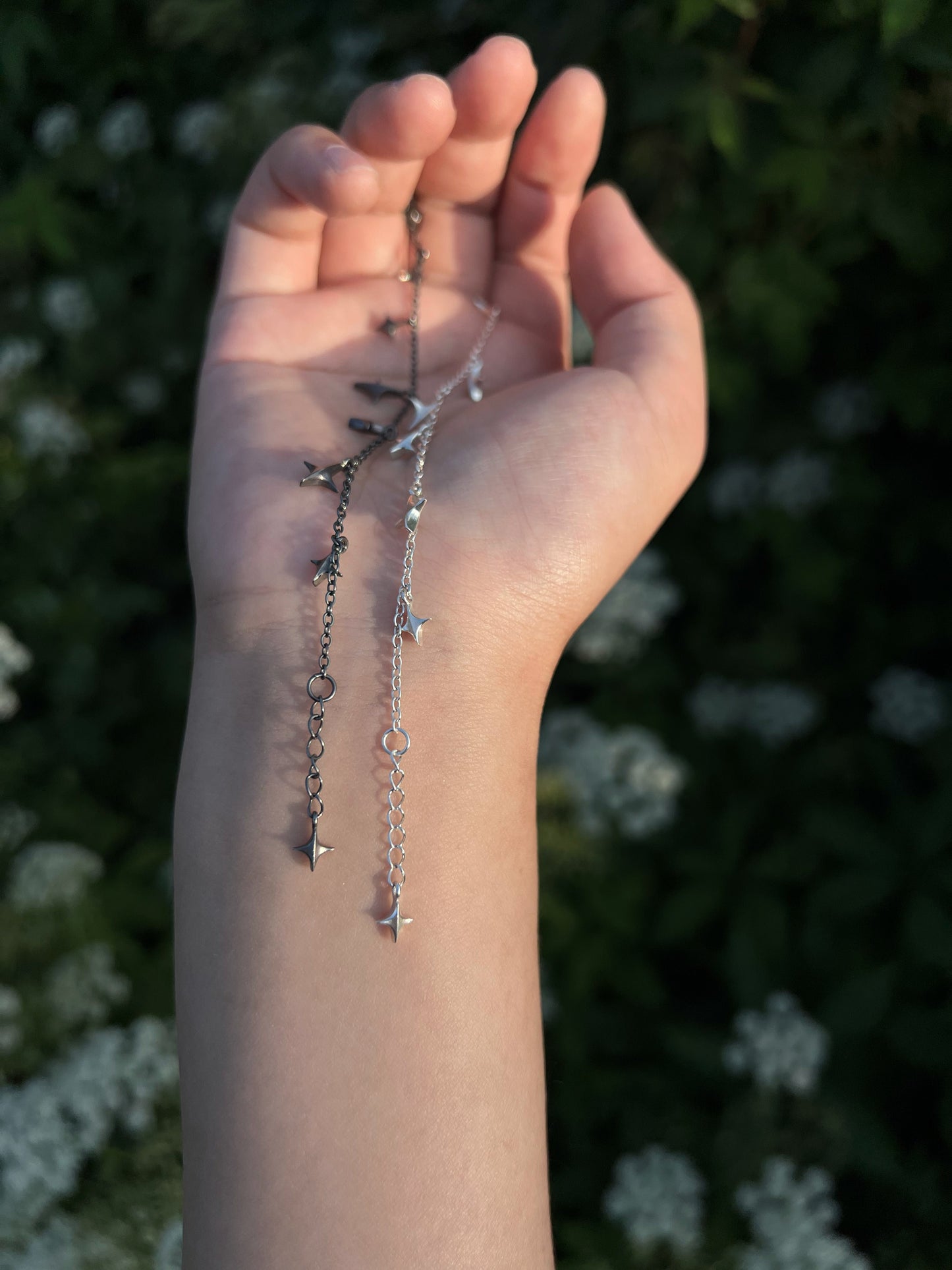 Stella Bracelet - I - Oxidised Silver