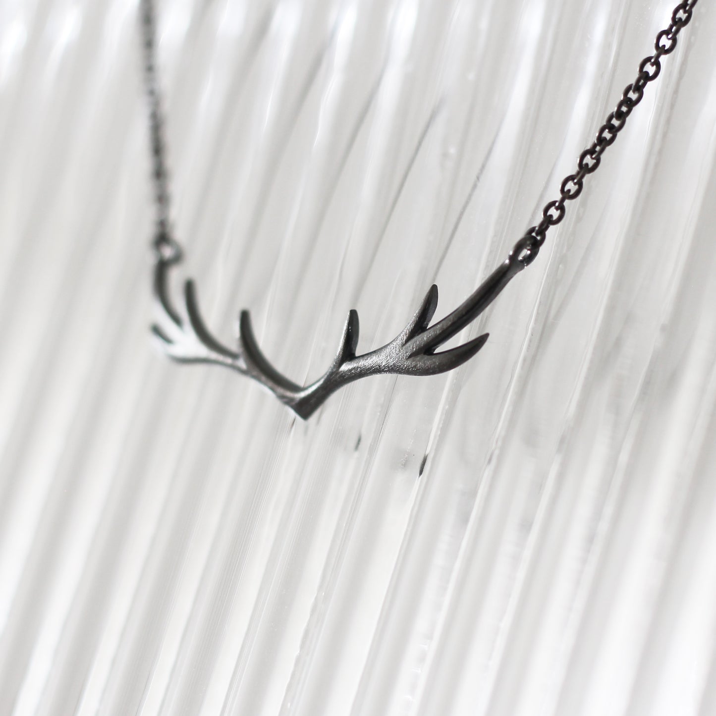 My Deer Necklace - Minimal - Oxidised Silver