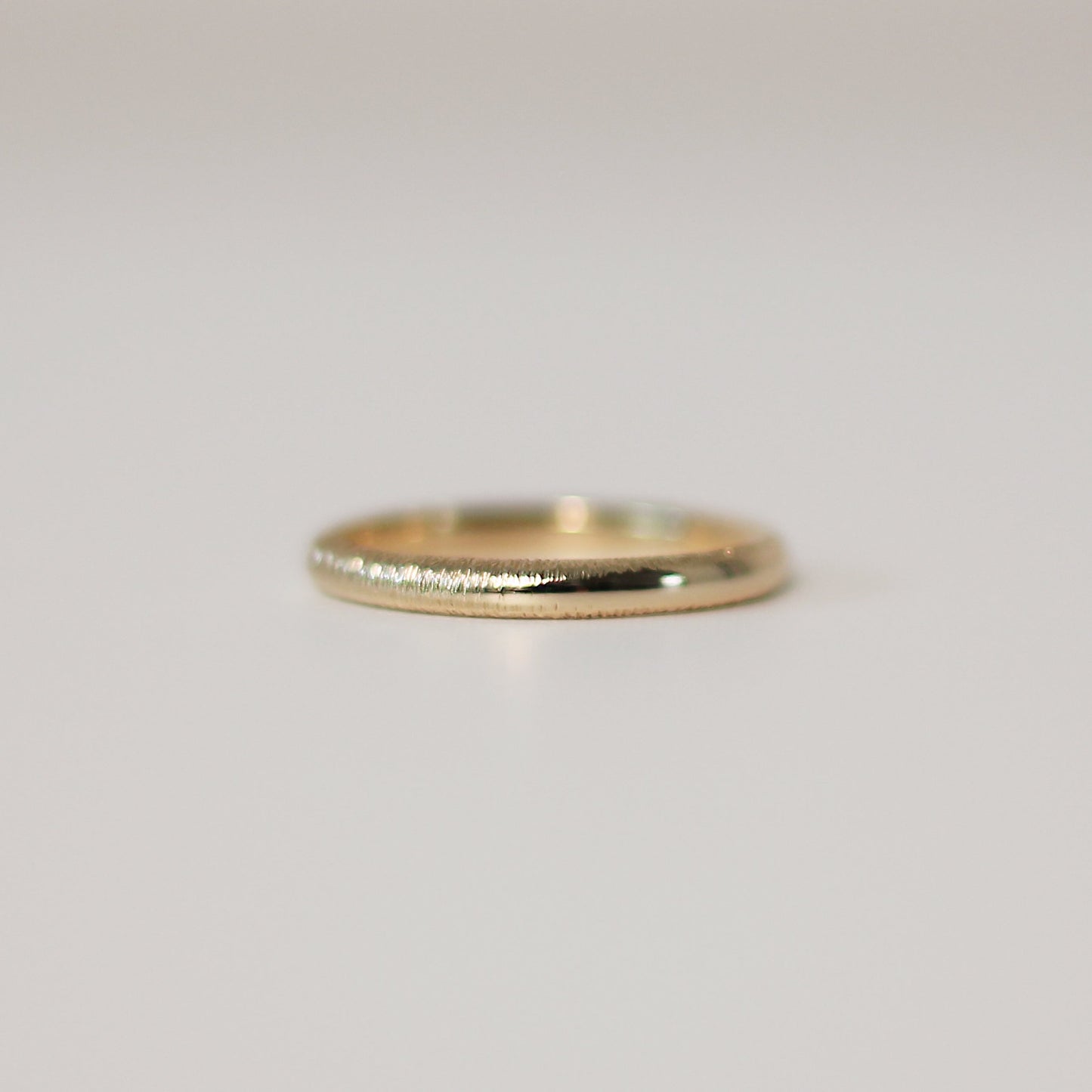 Moonlight Hammered Ring - 9ct / 18ct Gold, side view - Aisling Chou Studio