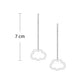 Silver Lining Cloud Drop Earrings - Silver