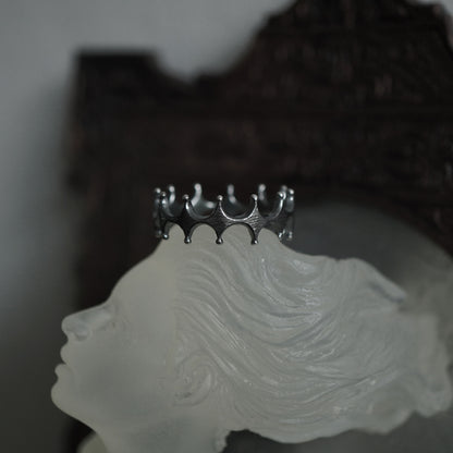 Stella Ring - Crown - Oxidised Silver