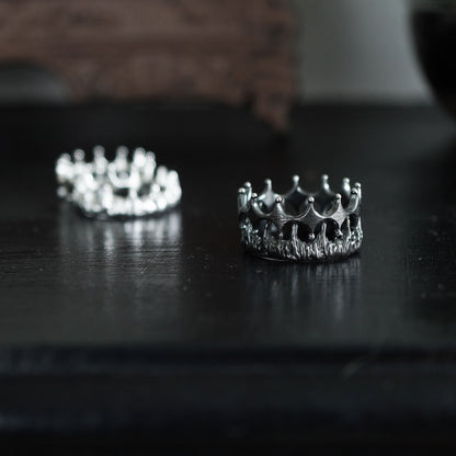Stella Ring - Crown - Oxidised Silver