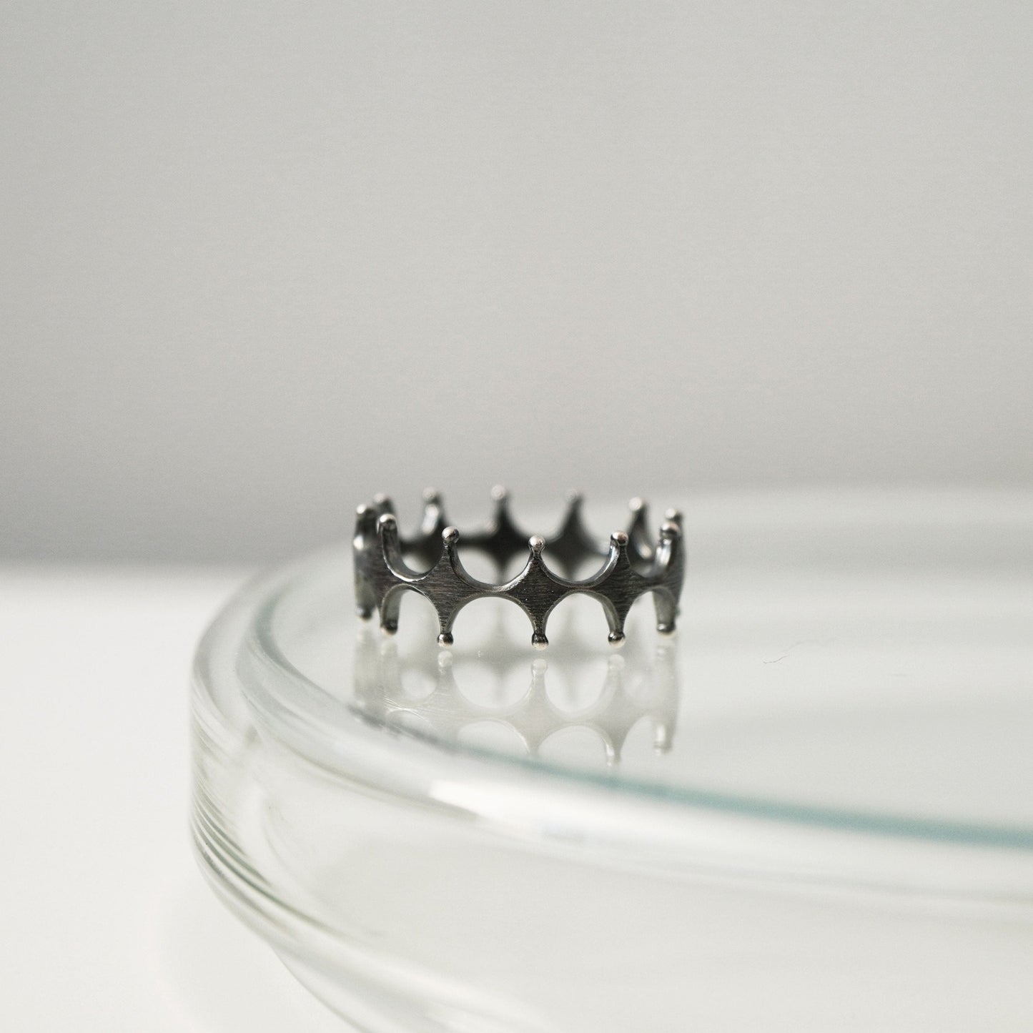 Stella Ring - Crown - Oxidised Silver