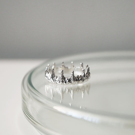 Stella Nesting Ring - Lava - Silver
