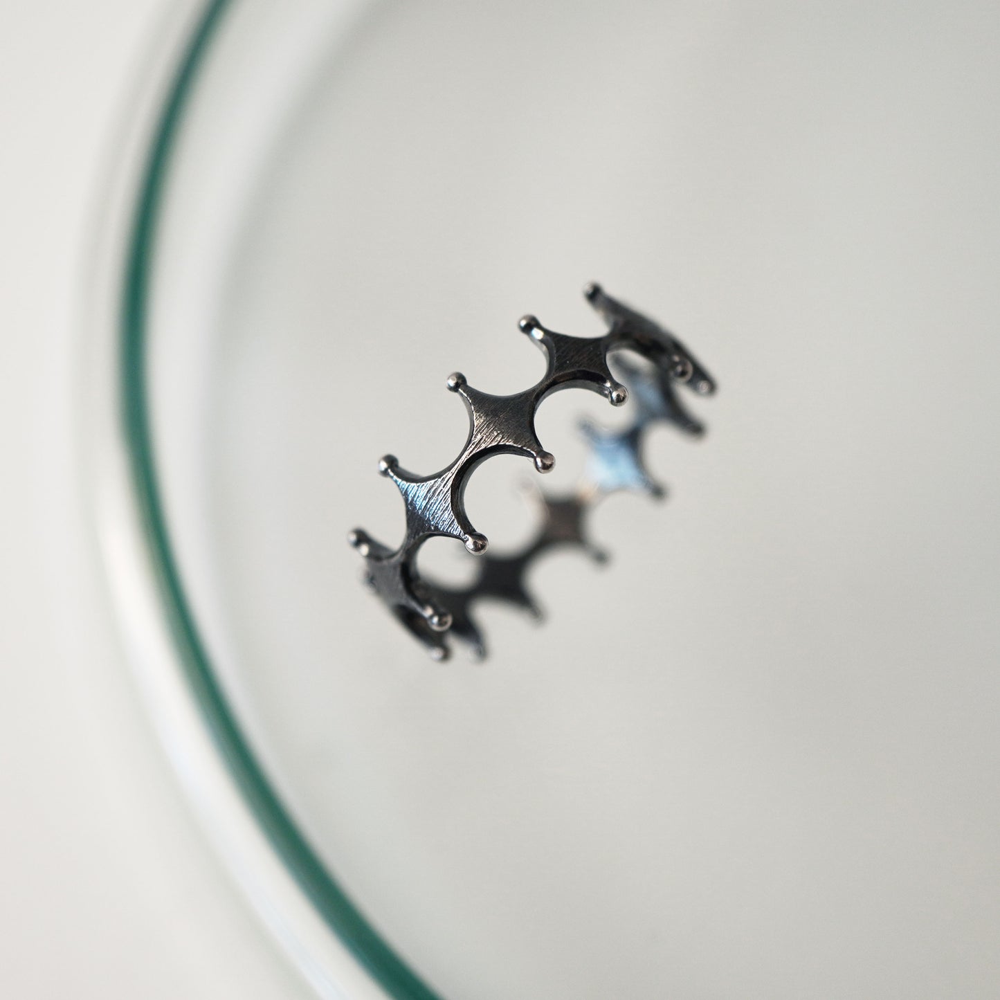 Stella Ring - Crown - Oxidised Silver