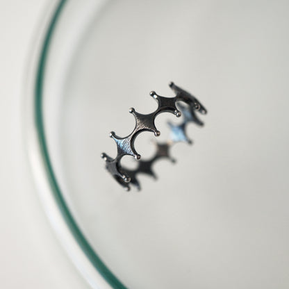 Stella Ring - Crown - Oxidised Silver