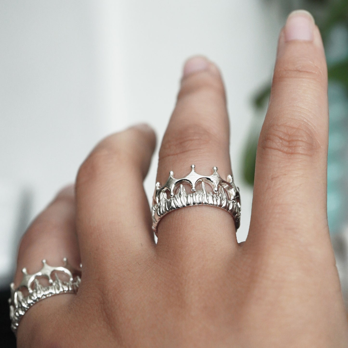 Stella Nesting Ring - Lava - Silver