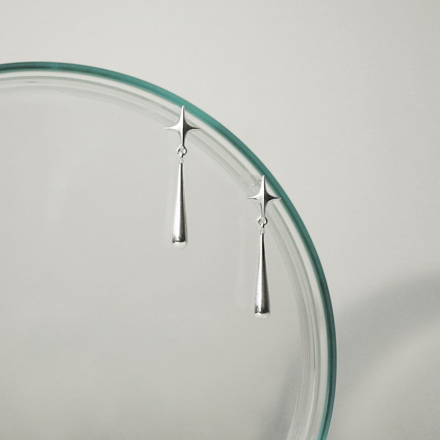 Stella Drop Earrings - Ⅱ - Silver