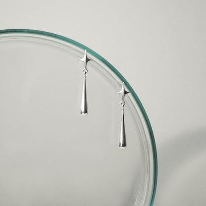 Stella Drop Earrings - Ⅱ - Silver