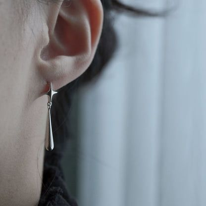 Stella Drop Earrings - Ⅱ - Silver