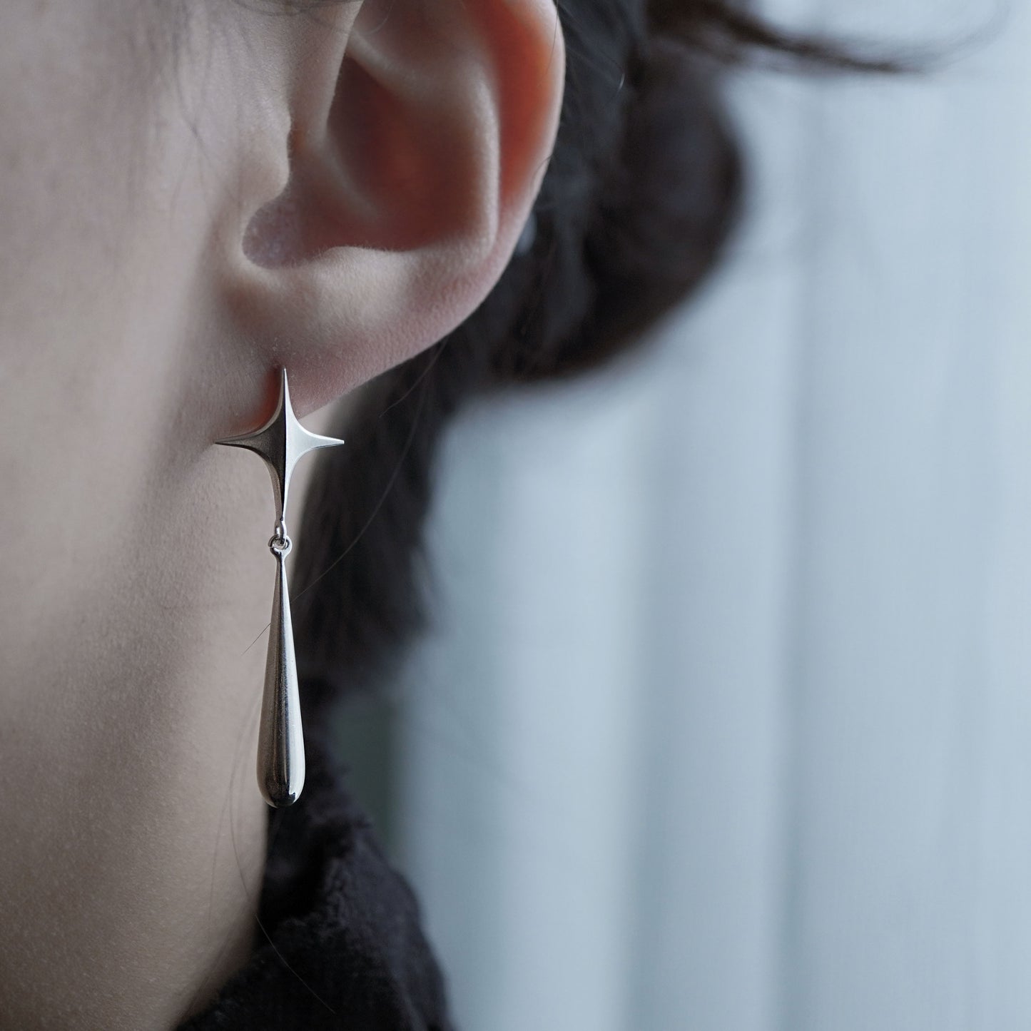 Stella Drop Earrings - Ⅱ - Silver