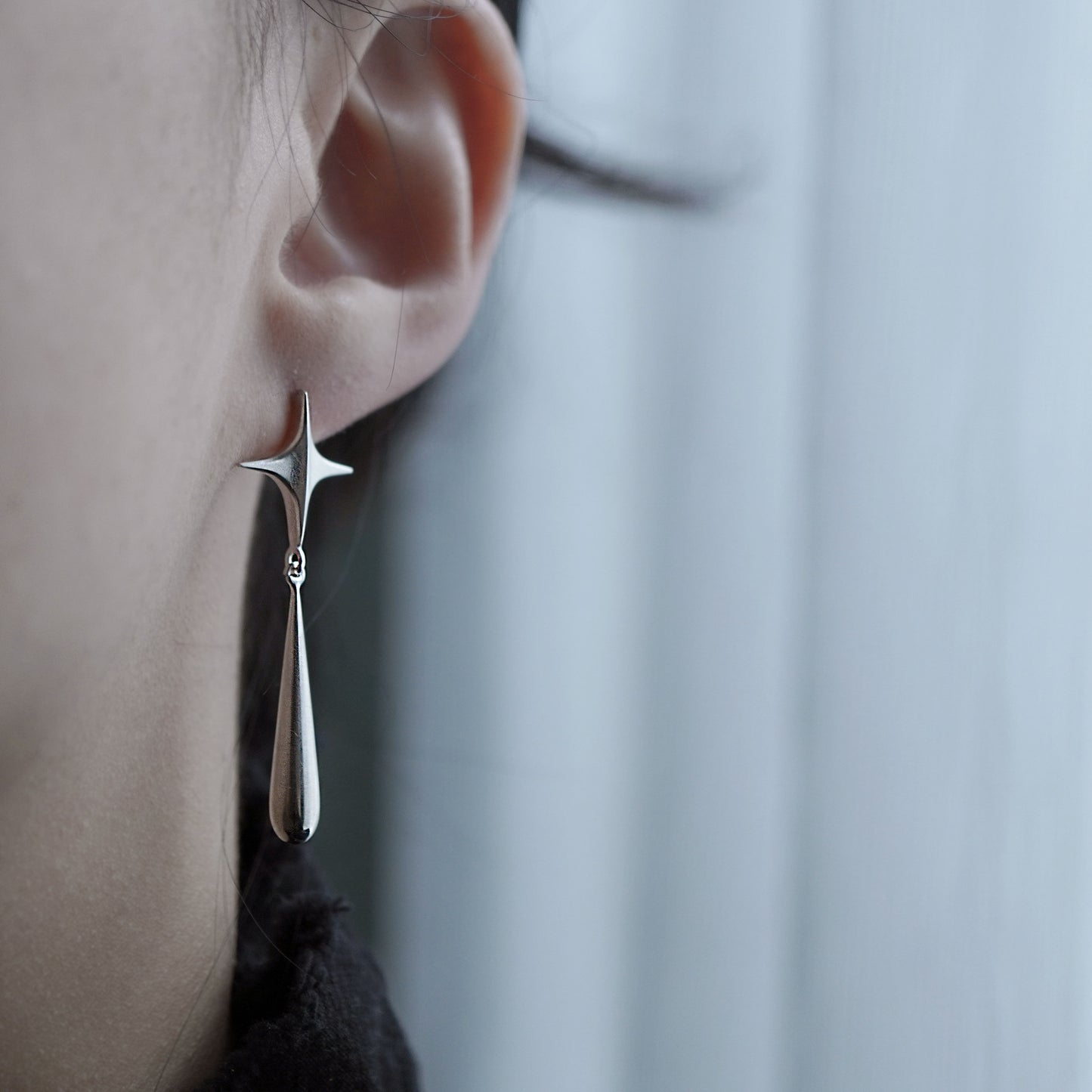 Stella Drop Earrings - Ⅱ - Silver