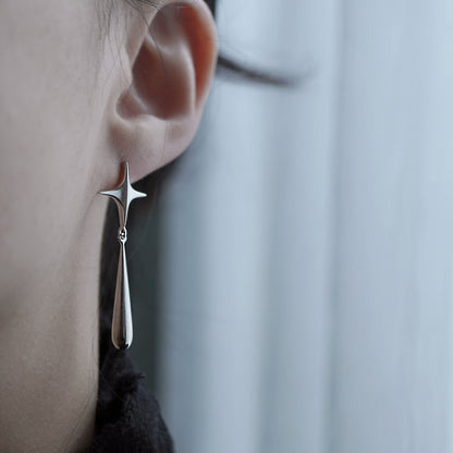 Stella Drop Earrings - Ⅱ - Silver