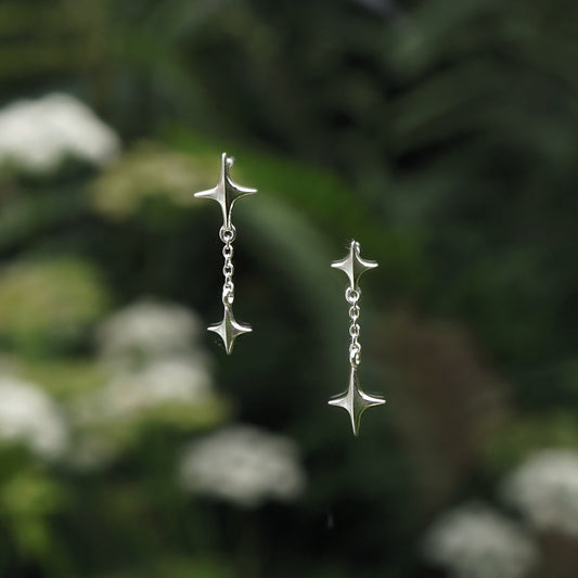 Stellar Drop Earrings - IV - Silver