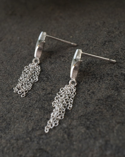 Stellar Drop Earrings - Comet - Silver