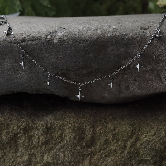 Stella Choker - I - Oxidised Silver