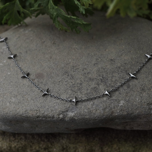 Stella Choker - II - Oxidised Silver