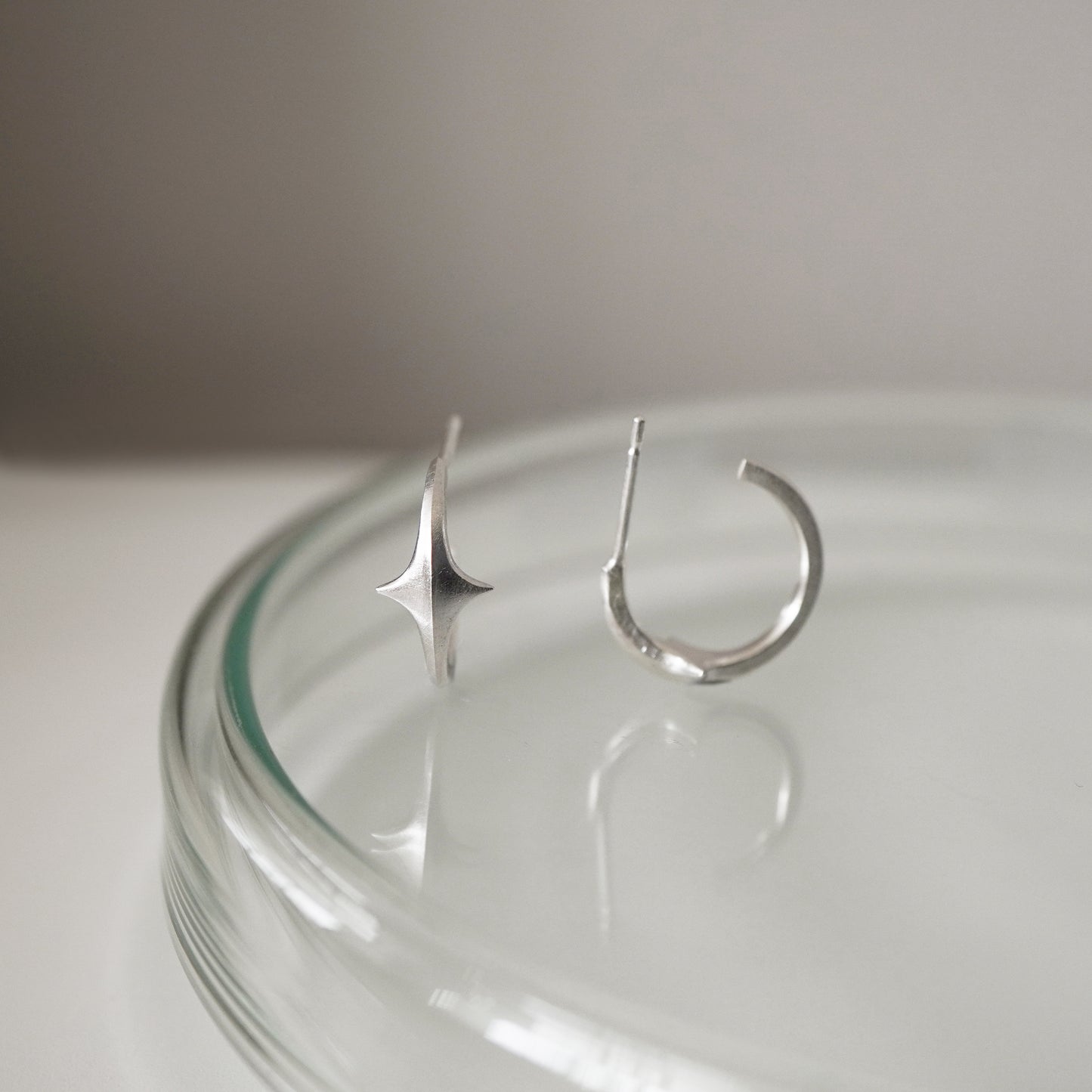 Stella Open Hoop Earrings - Silver