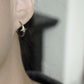 Stella Open Hoop Earrings - Oxidised Silver