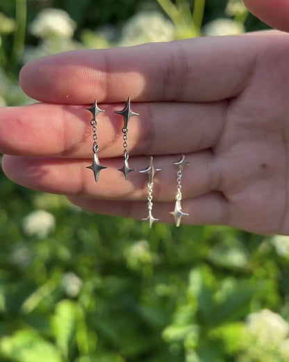 Stellar Drop Earrings - IV - Silver