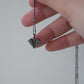 Geometric Heart Necklace - Oxidised Silver