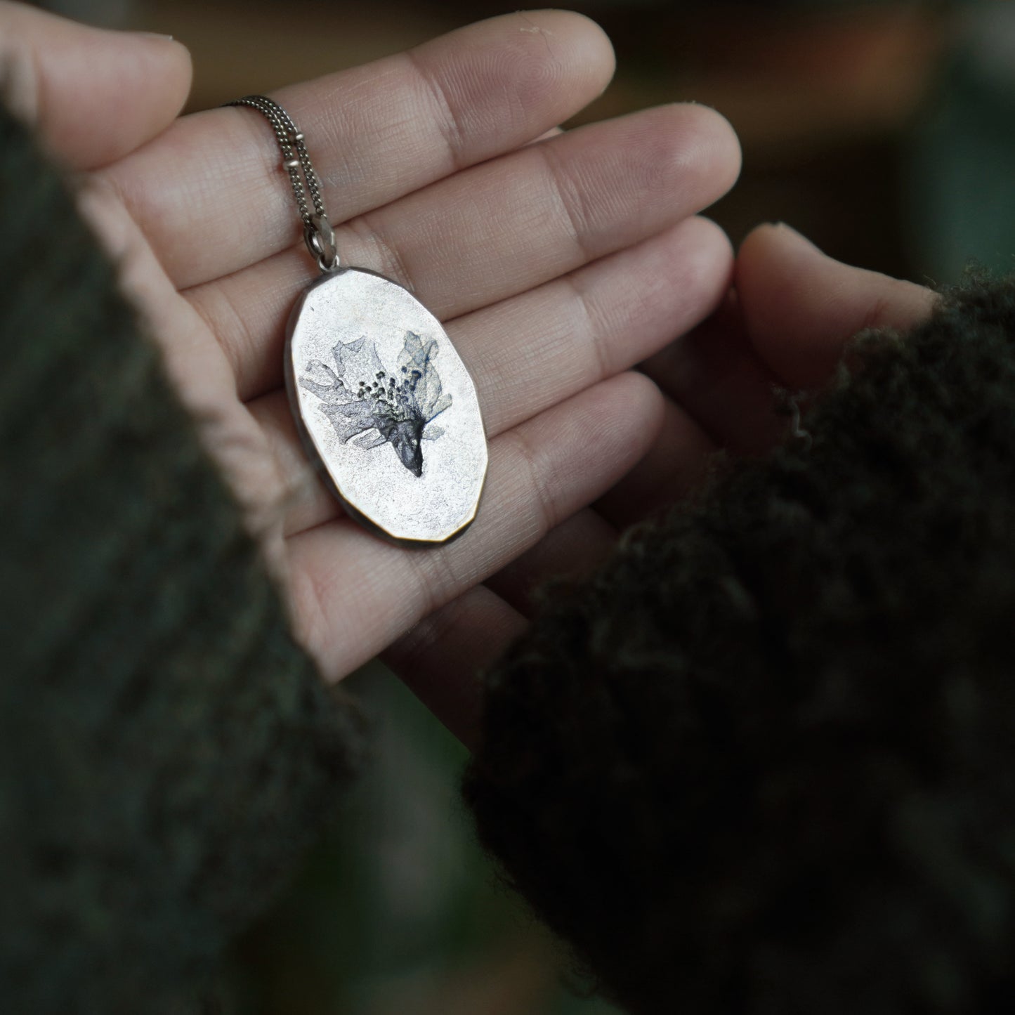 Cherry Blossom Pendant Necklace - Silver