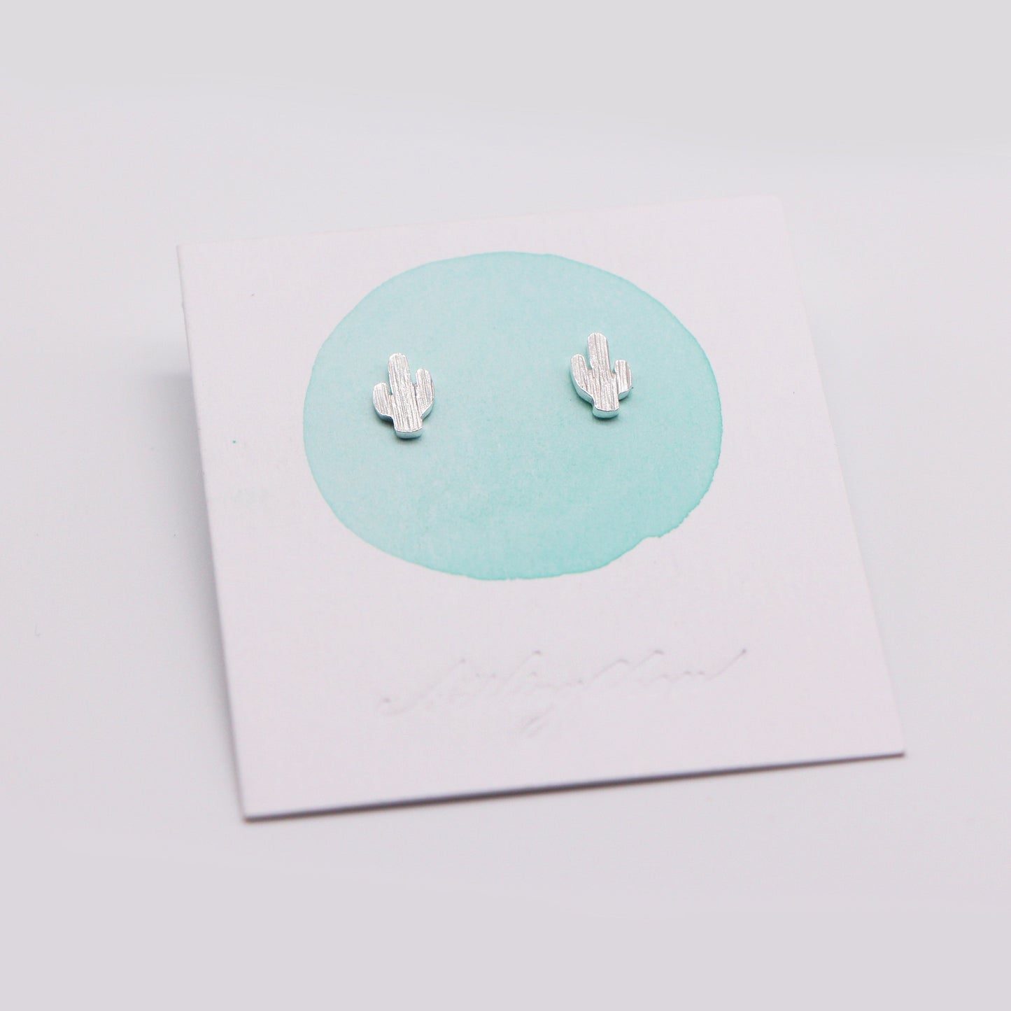 Cactus Stud Earrings - Silver - Aisling Chou Studio