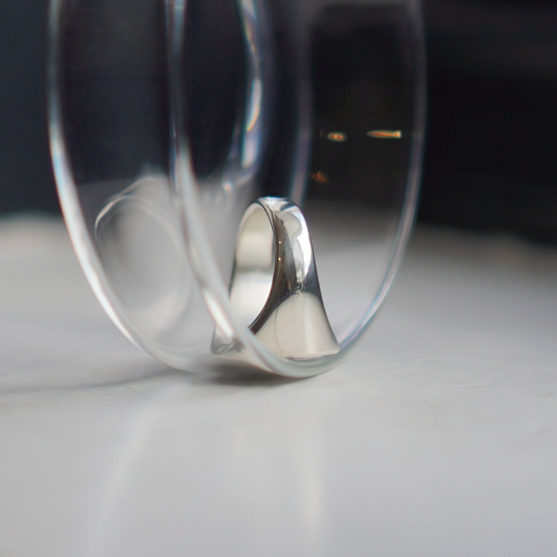 Cherry Blossom Signet Ring - Large - Silver - Aisling Chou Studio