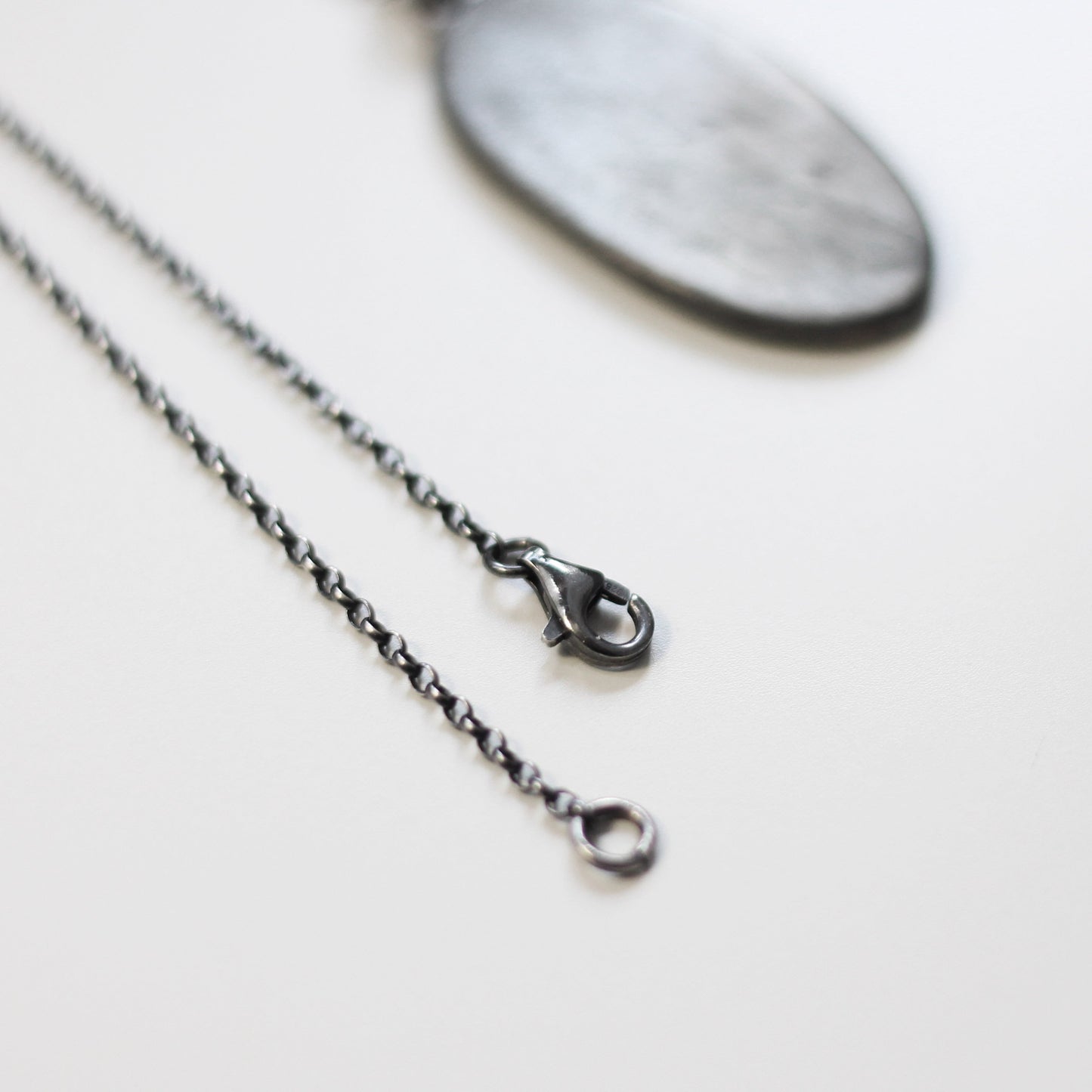 Fossil Large Mini Daisy Necklace - Oxidised Silver - Aisling Chou Studio