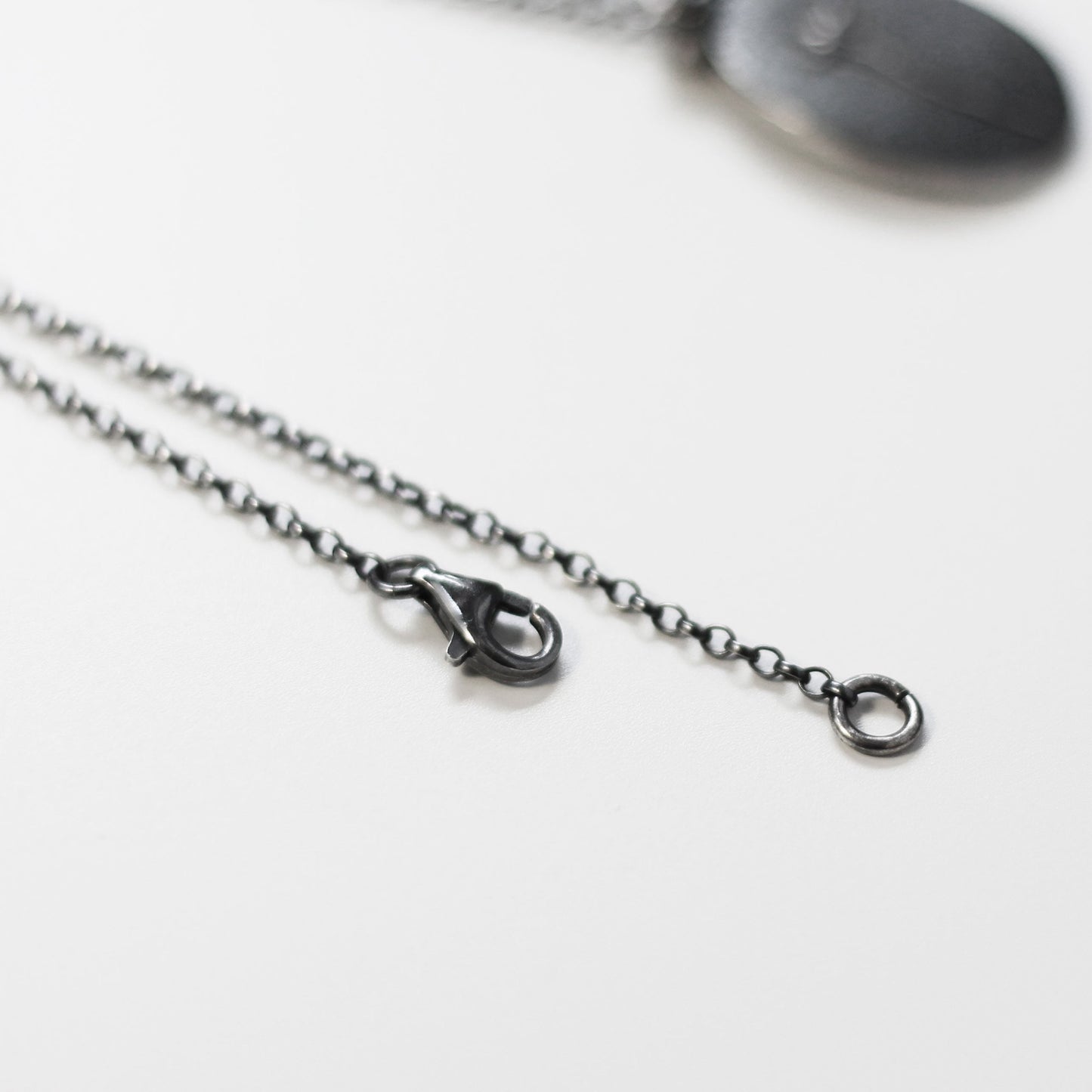 Fossil Mini Daisy Necklace - Oxidised Silver - Aisling Chou Studio