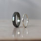 Geometric Faceted Ring 5mm - Silver/Oxidised