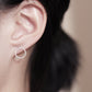 Hammered Circle Stud Earrings - Silver - Aisling Chou Studio