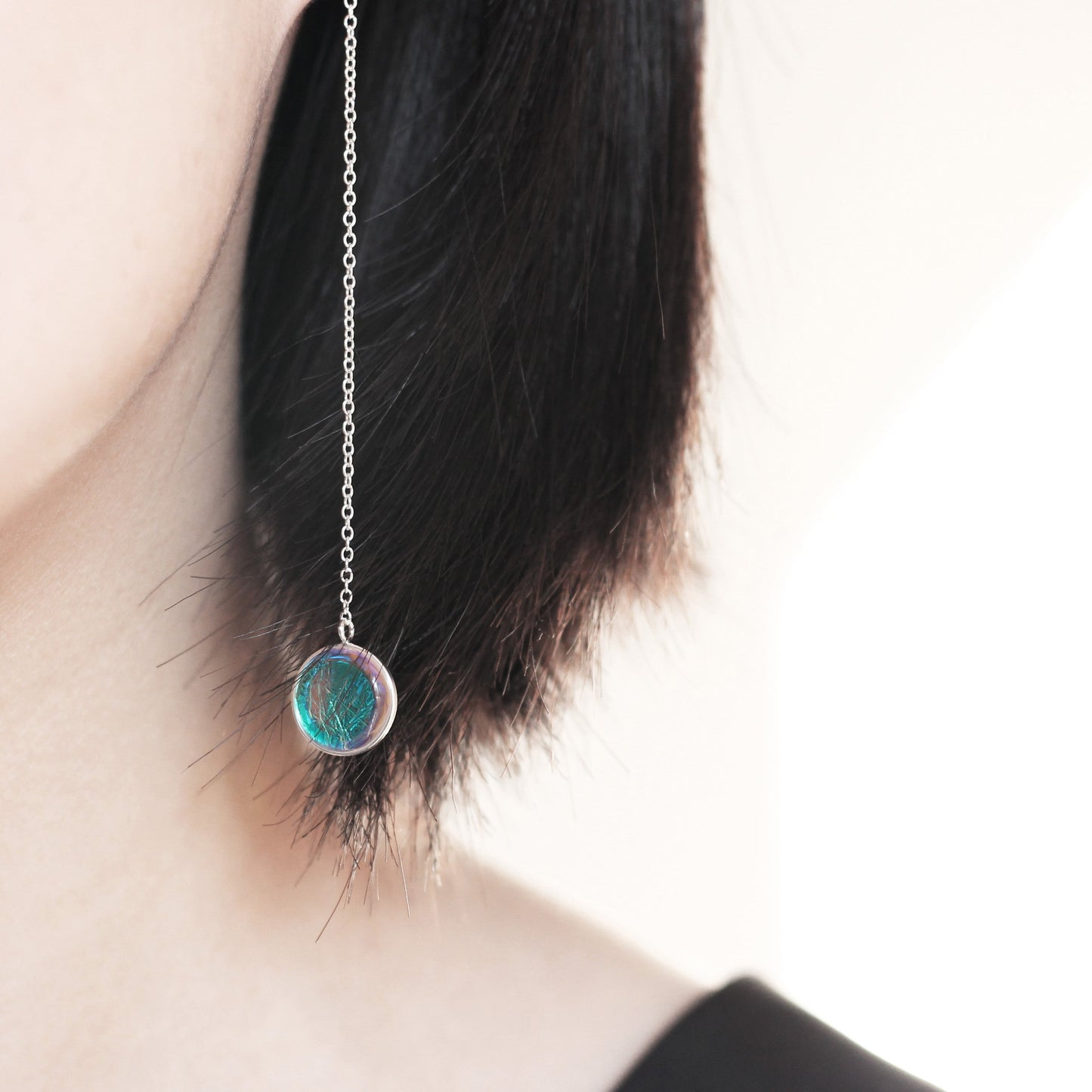 Luna Full Moon Small Drop Earrings - Lilac - Aisling Chou Studio