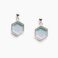 Luna Hexagon Drop Earrings - Lagoon - Aisling Chou Studio