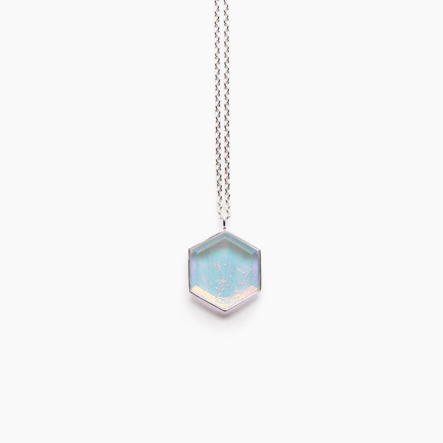 Luna Hexagon Necklace - Lagoon - Aisling Chou Studio