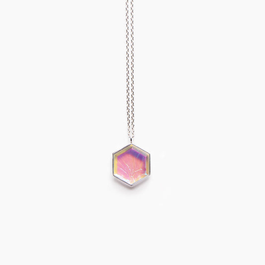 Luna Hexagon Necklace - Lilac - Aisling Chou Studio