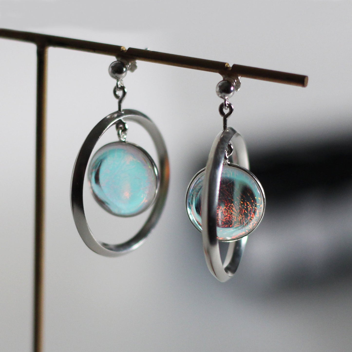 Luna Saturn Drop Earrings - Aisling Chou Studio