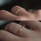 Moonlight Hammered Ring - 9ct / 18ct Gold, different finish from different viewing angles - Aisling Chou Studio
