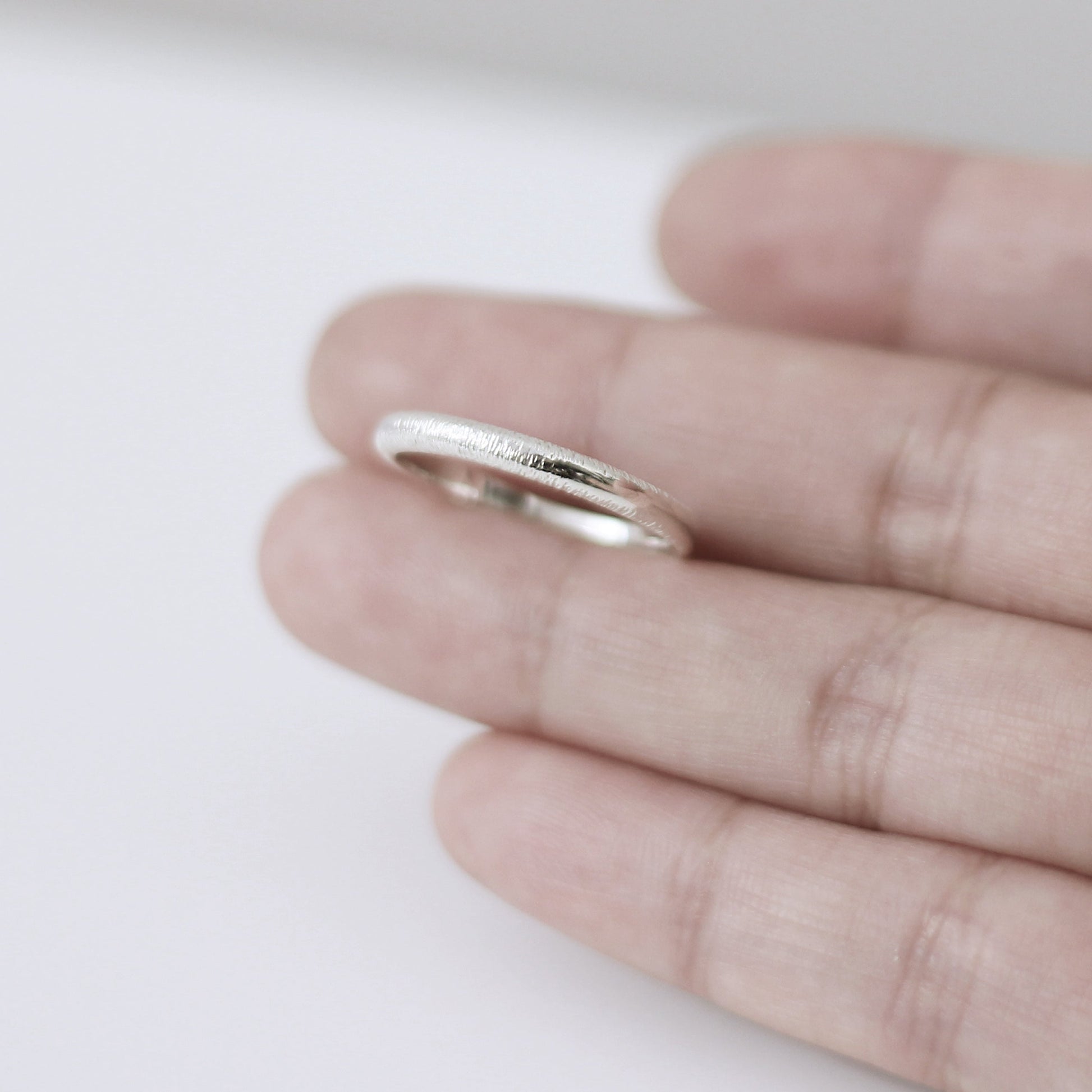Moonlight Hammered Ring - Silver - Aisling Chou Studio