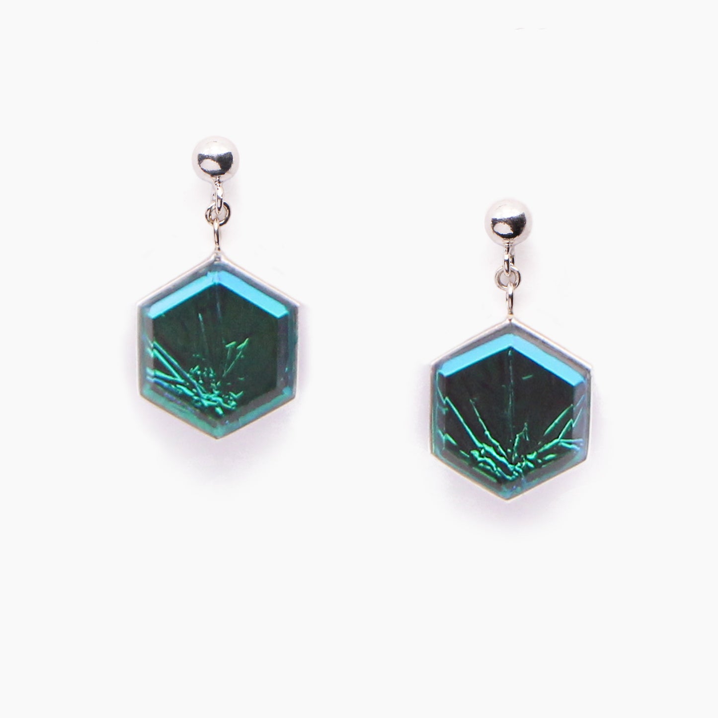 Nebula Hexagon Drop Earrings - Aurora - Aisling Chou Studio