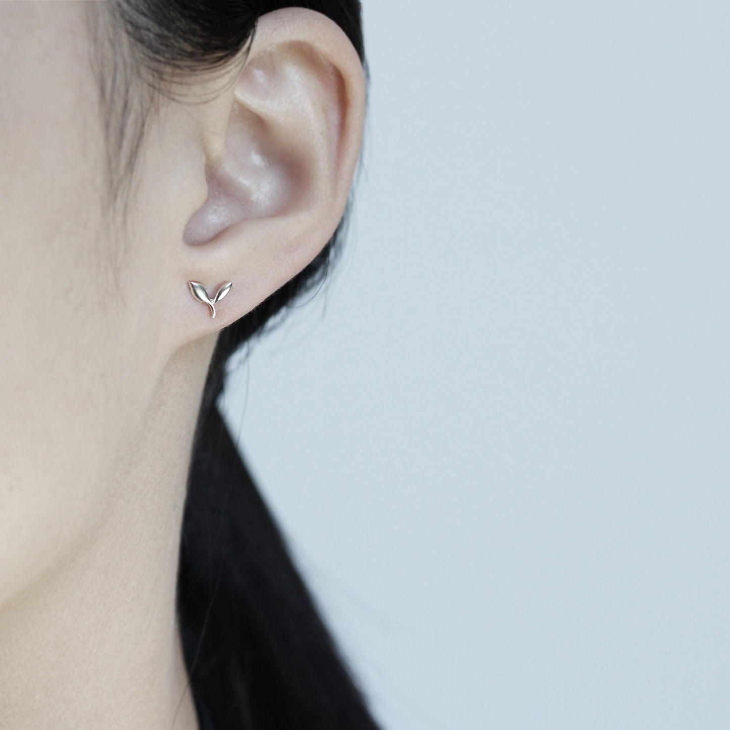 Sapling Stud Earrings - Silver - Aisling Chou Studio