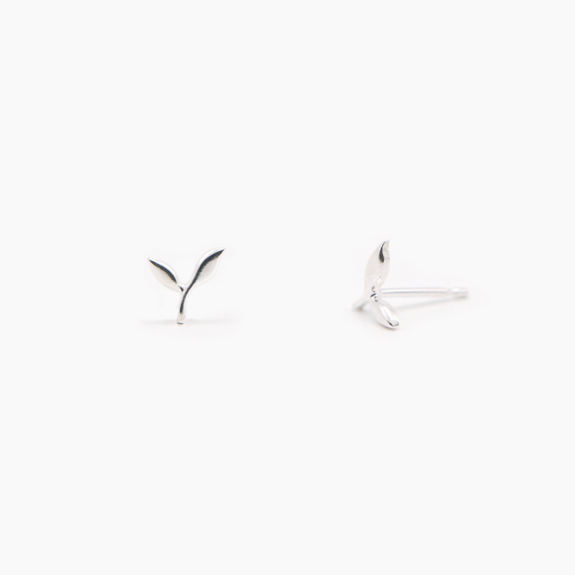 Sapling Stud Earrings - Silver - Aisling Chou Studio