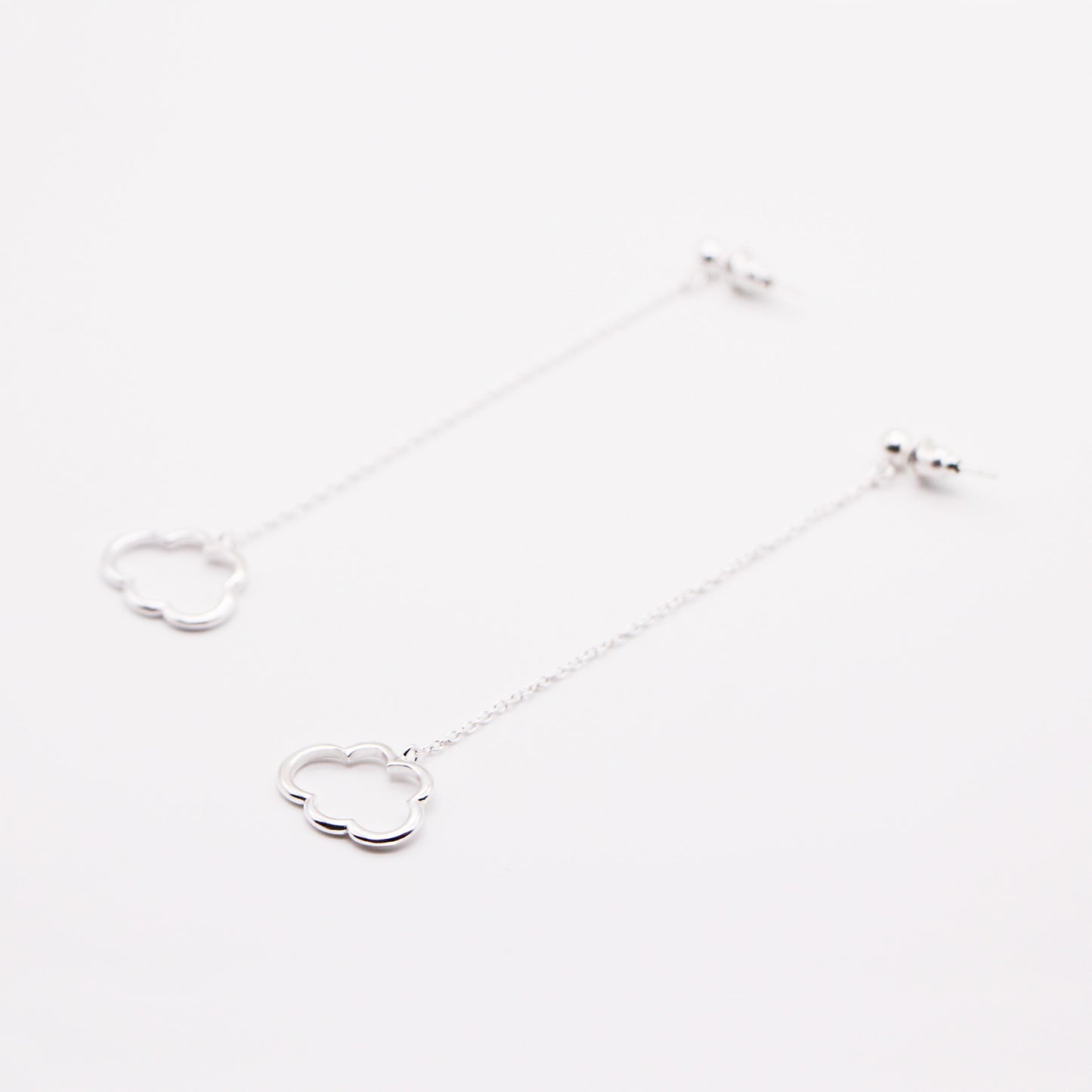 Silver Lining Cloud Drop Earrings - Silver - Aisling Chou Studio