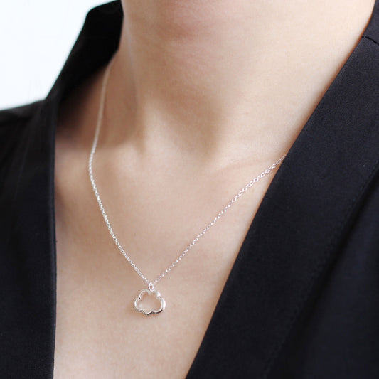 Silver Lining Cloud Necklace - Silver - Aisling Chou Studio